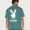 Mennace PLAYBOY BUNNY UNISEX - T-Shirt Print - Green
