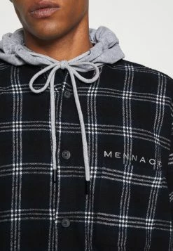 Mennace HENNESSEY HOODED CHECK OVERSHIRT - Leichte Jacke - Navy, Herren -Mennace Speichern 07b52063b5dc41989dba510c80293ae5