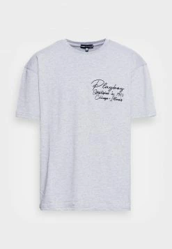 Mennace PLAYBOY SIGNATURE UNISEX - T-Shirt Print - Grey -Mennace Speichern 07cd61819abd4f6e8d10b885d32c1837