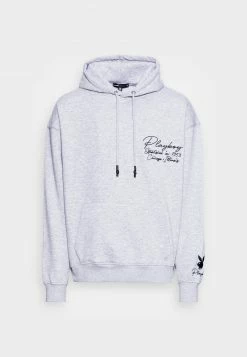 Mennace PLAYBOY SIGNATURE HOODIE UNISEX - Sweatshirt - Grey -Mennace Speichern 08a85013a91c4de1b04cb24b072c386b