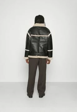 Mennace HENNESSEY EXPOSED SEAM AVIATOR JACKET - Kunstlederjacke - Black, Herren -Mennace Speichern 103d1300e2344357b149fface280bfce