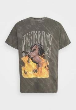 Mennace FLAMING STEED TIE DYE - T-Shirt Print - Grey, Herren -Mennace Speichern 10d04963a1d748af9b671dce03244e87