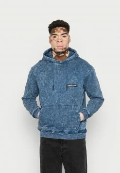 MENNACE WASHED BADGE HOODIE UNISEX - Kapuzenpullover - Blue