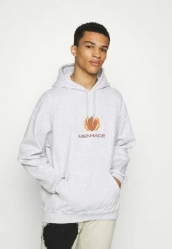 MENNACE PETROL FLAME CAR REGULAR HOODIE - Sweatshirt - Ice Marl, Herren