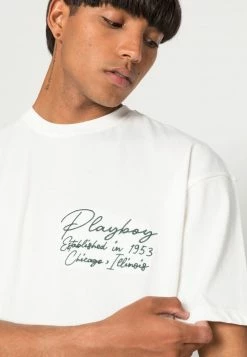 Mennace PLAYBOY SIGNATURE BUNNYRELAXED UNISEX - T-Shirt Print - White -Mennace Speichern 18bc9b9a61f745e3ba584d3602c0de33