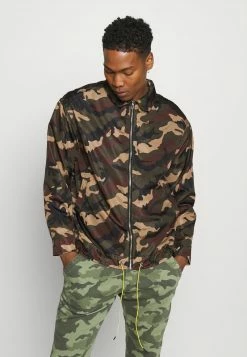 Mennace CAMO ZIP UP COACH JACKET - Leichte Jacke - Khaki, Herren -Mennace Speichern 24fadc6b48184fc78dd8a200b11ab948