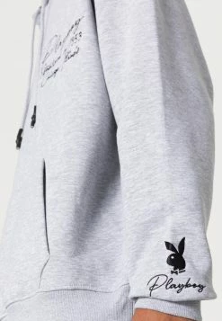 Mennace PLAYBOY SIGNATURE HOODIE UNISEX - Sweatshirt - Grey -Mennace Speichern 2906a0da6783441b997ffd26d8459897