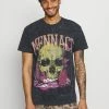 MENNACE CHEMICAL FLAME SKULL - T-Shirt Print - Black, Herren