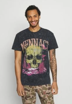 MENNACE CHEMICAL FLAME SKULL - T-Shirt Print - Black, Herren