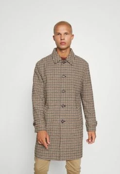 Mennace EVIAN CHECKED COAT UNISEX - Klassischer Mantel - Brown