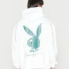 Mennace PLAYBOY SIGNATURE BUNNY HOODIE UNISEX - Sweatshirt - White