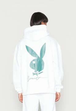 Mennace PLAYBOY SIGNATURE BUNNY HOODIE UNISEX - Sweatshirt - White