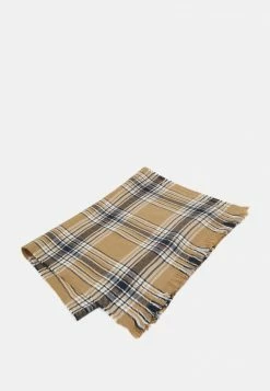 Mennace WOVEN LARGE CHECK SCARF - Schal - Light Brown, Unisex