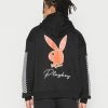 Mennace PLAYBOY MN BUNNY CHECKERBOARD HOODIE UNISEX - Sweatshirt - Black
