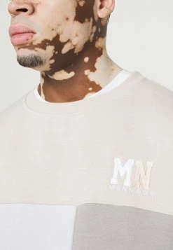 Mennace CUT AND SEW PATCHWORK - Sweatshirt - Stone, Herren -Mennace Speichern 38a89f5e93b8471cbf90b807e3f79f1a