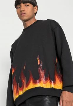 MENNACE FLAME UNISEX - Sweatshirt - Black -Mennace Speichern 38ca4ded3e3d4df9919253cbf88ff765