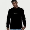 Mennace ESSENTIAL SIGNATURE TEE - Langarmshirt - Black, Herren