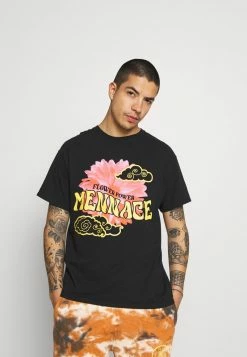 Mennace SUNDAZE FLOWER CLOUD - T-Shirt Print - Black, Herren