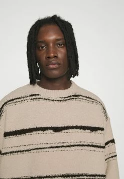 Mennace HENNESSEY BRUSHED STRIPE - Strickpullover - Off-white, Herren -Mennace Speichern 47bd135295a943d88d0e8068ce6f1daa