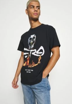 Mennace A$AP FERG FLAME SKULL - T-Shirt Print - Black, Herren -Mennace Speichern 49e828ff13434974bb0286ccef04b57c