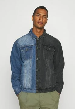 Mennace SPLICED TRUCKER JACKET - Jeansjacke - Blue, Herren