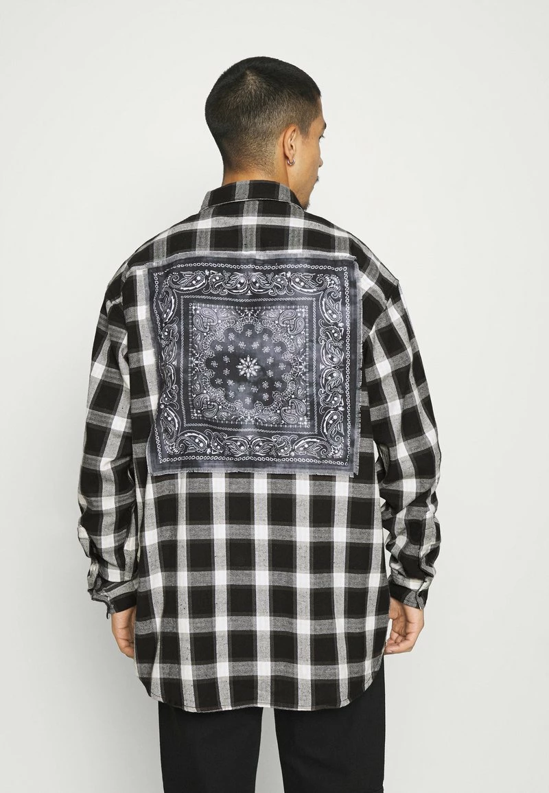 Mennace ROSEBOWL BANDANA AND CHECK SHIRT - Hemd - Black, Herren 3 Mennace ROSEBOWL BANDANA AND CHECK SHIRT - Hemd - Black, Herren – Bild 3