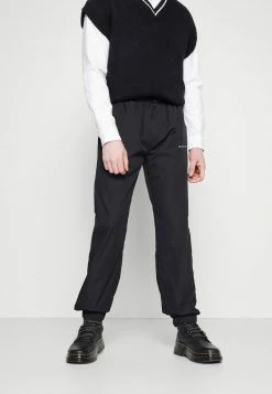 Mennace CUFFED TROUSER - Stoffhose - Black, Herren