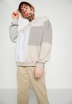 Mennace CUT AND SEW PATCHWORK - Sweatshirt - Stone, Herren -Mennace Speichern 59e25a58c207476b8366db788a9c5163