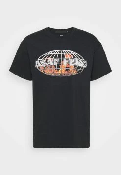 Mennace A$AP FERG FLAME GLOBE - T-Shirt Print - Black, Herren -Mennace Speichern 669c2740784f481ea1863d2ecb308633