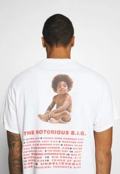 Mennace BIGGIE BACK OVERSIZED WASHED TEE - T-Shirt Print - White Washed, Herren -Mennace Speichern 68396d33367142f5a3307d0d80a76572