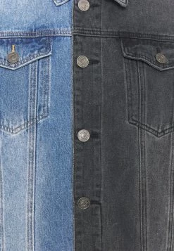 Mennace SPLICED TRUCKER JACKET - Jeansjacke - Blue, Herren -Mennace Speichern 760712d68bec4685a92a473331d08b72