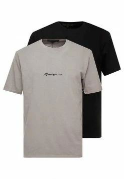 Mennace 2 PACK UNISEX - T-Shirt Print - Black/grey -Mennace Speichern 76f4b137576c48b9b7d85f64b310353c