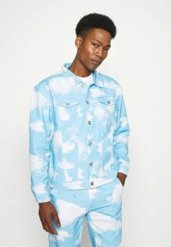 Mennace CLOUD DYE TRUCKER JACKET - Jeansjacke - Blue, Herren