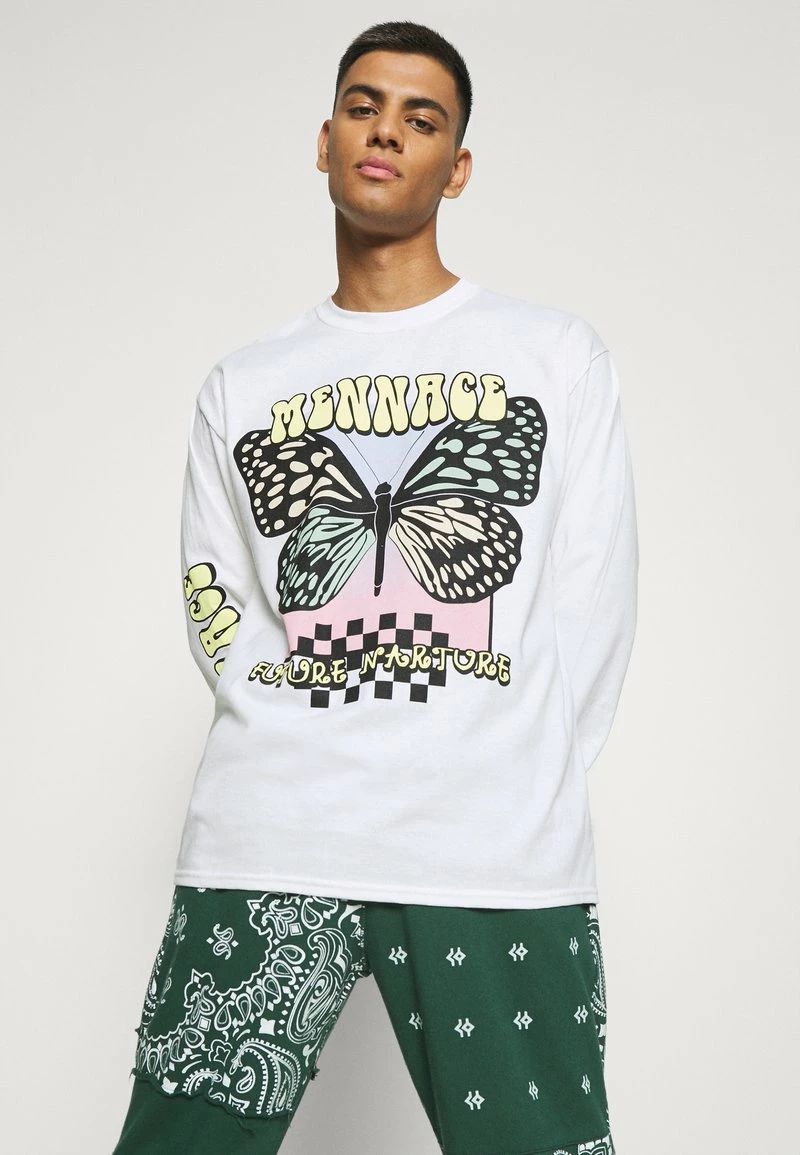 Mennace MESUNDAZE BUTTERFLY - Langarmshirt - White, Herren 4 Mennace MESUNDAZE BUTTERFLY - Langarmshirt - White, Herren – Bild 4