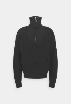 Mennace EVIAN HALF ZIP NECK UNISEX - Strickpullover - Charcoal -Mennace Speichern 7fefde4f226c446ea635f2952e6f4537
