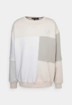 Mennace CUT AND SEW PATCHWORK - Sweatshirt - Stone, Herren -Mennace Speichern 80f09e89b1ec464eb2db119201f1f529