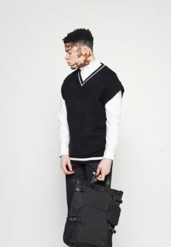 Mennace CUFFED TROUSER - Stoffhose - Black, Herren -Mennace Speichern 89a696e20dbd4783bf6d81fdba72ca57