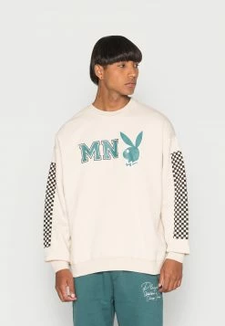 Mennace PLAYBOY SIGNATURE CHECKERBOARD UNISEX - Sweatshirt - White -Mennace Speichern 8b1bb3798c944b0b93d3b8ff13182a41