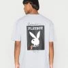 Mennace PLAYBOY SIGNATURE UNISEX - T-Shirt Print - Grey
