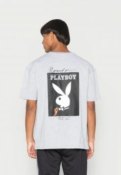 Mennace PLAYBOY SIGNATURE UNISEX - T-Shirt Print - Grey