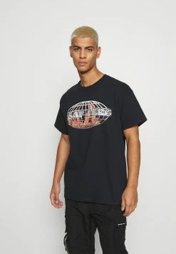Mennace A$AP FERG FLAME GLOBE - T-Shirt Print - Black, Herren