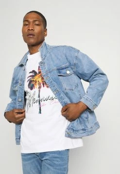 Mennace BURNING PALM REGULAR - T-Shirt Print - White, Herren -Mennace Speichern 96a43d4f303d43c5a0cfe4bd54d7d009