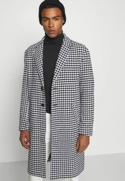 Mennace HENNESSEY HOUNDSTOOTH COAT - Klassischer Mantel - White, Herren -Mennace Speichern 9877672e7f514c929f7438d013ede50d