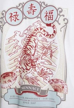 MENNACE ORIENTAL TIGER TEE - Langarmshirt - White, Herren -Mennace Speichern 99c7ed147d0241c1879907ff2eebdfff