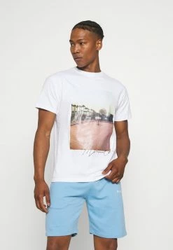 Mennace COURTSIDE BASKETBALL REGULAR - T-Shirt Print - White, Herren