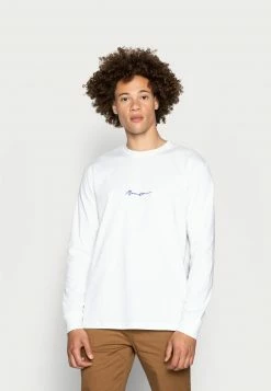 Mennace ESSENTIAL SIGNATURE TEE - Langarmshirt - White, Herren
