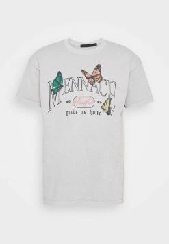 MENNACE TRACK BUTTERFLY REGULAR - T-Shirt Print - Grey, Herren -Mennace Speichern a0d52da93df948dc9bb358fe8e87a56f