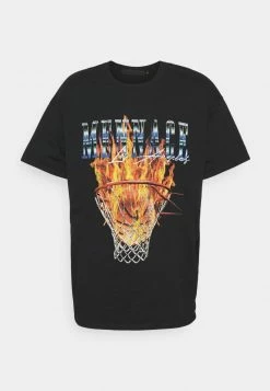 Mennace BURNING HOOP - T-Shirt Print - Black, Herren -Mennace Speichern a2619224d1ac44f18e63a200ade3fde7