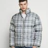 Mennace EVIAN CHECK PUFFER JACKET - Winterjacke - Blue, Unisex