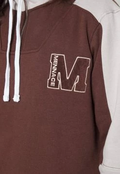 Mennace CONTRAST PANEL HALF ZIP - Sweatshirt - Brown, Herren -Mennace Speichern aa247413f3bc46b7968a29413ff57f84